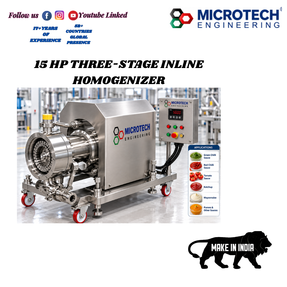 15 HP Three-stage Inline Homogenizer