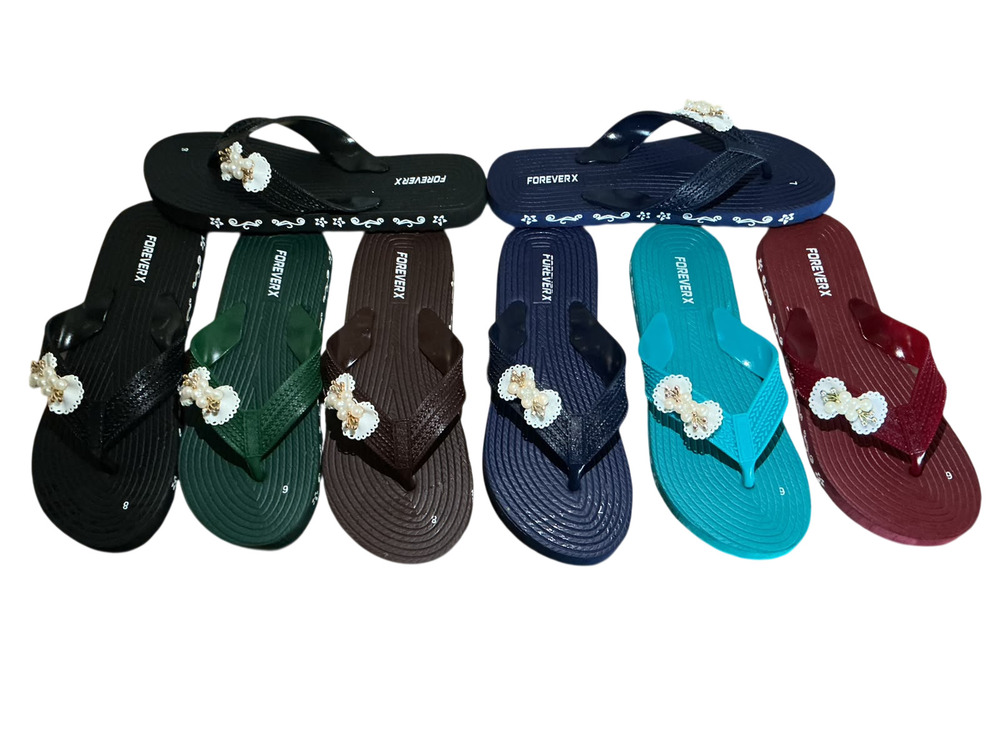 Ladies Pearl Flower Designer Slippers