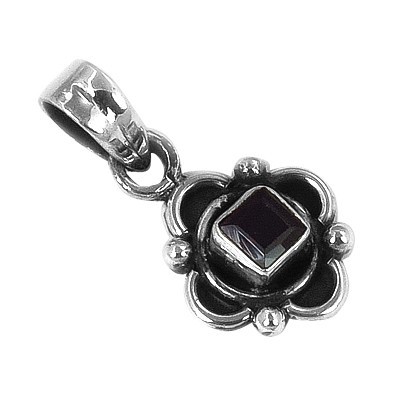 भारतीय डिजाइनर गार्नेट रत्न चांदी का लटकन