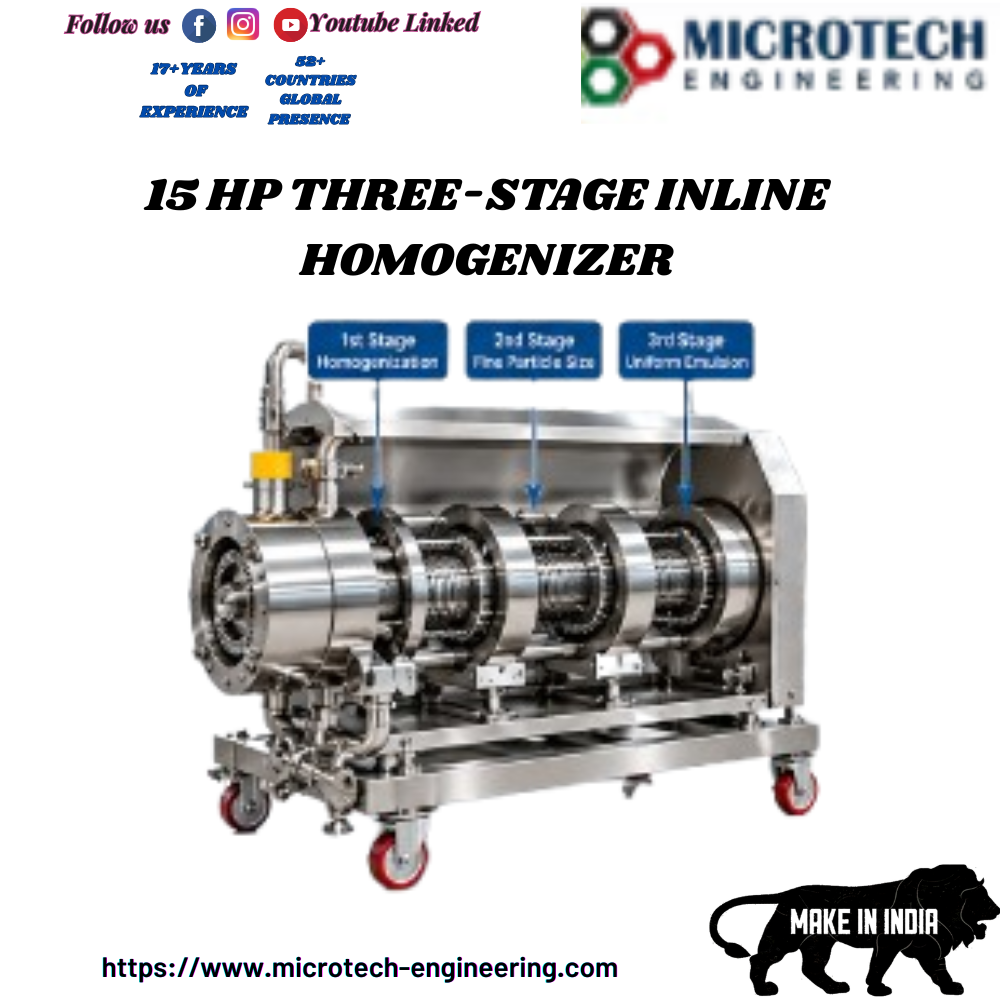 15 HP THREE-STAGE INLINE HOMOGENIZER