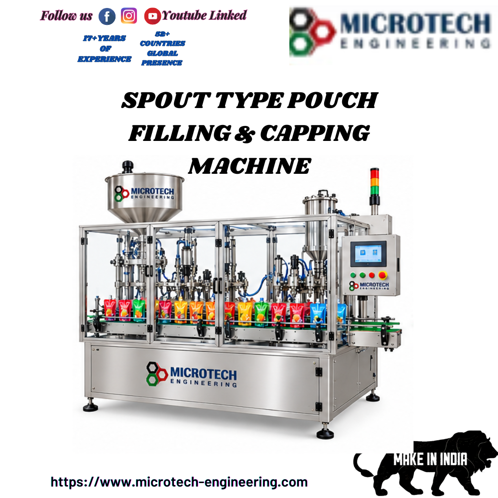 SPOUT TYPE POUCH FILLING & CAPPING MACHINE