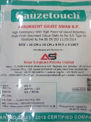 Absorbent gauze swab 10*10