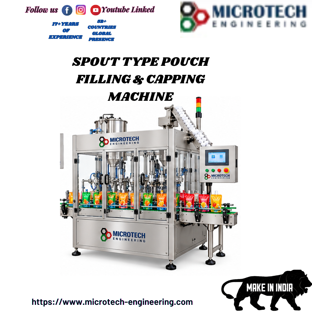 SPOUT TYPE POUCH FILLING & CAPPING MACHINE