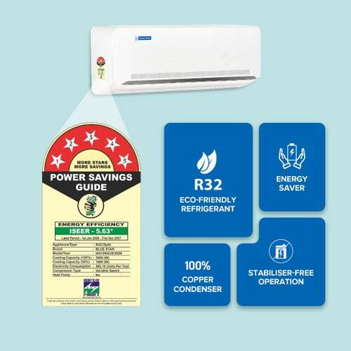 1 Ton 3 star inverter AC