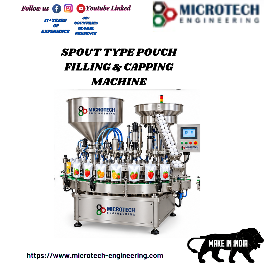 SPOUT TYPE POUCH FILLING & CAPPING MACHINE