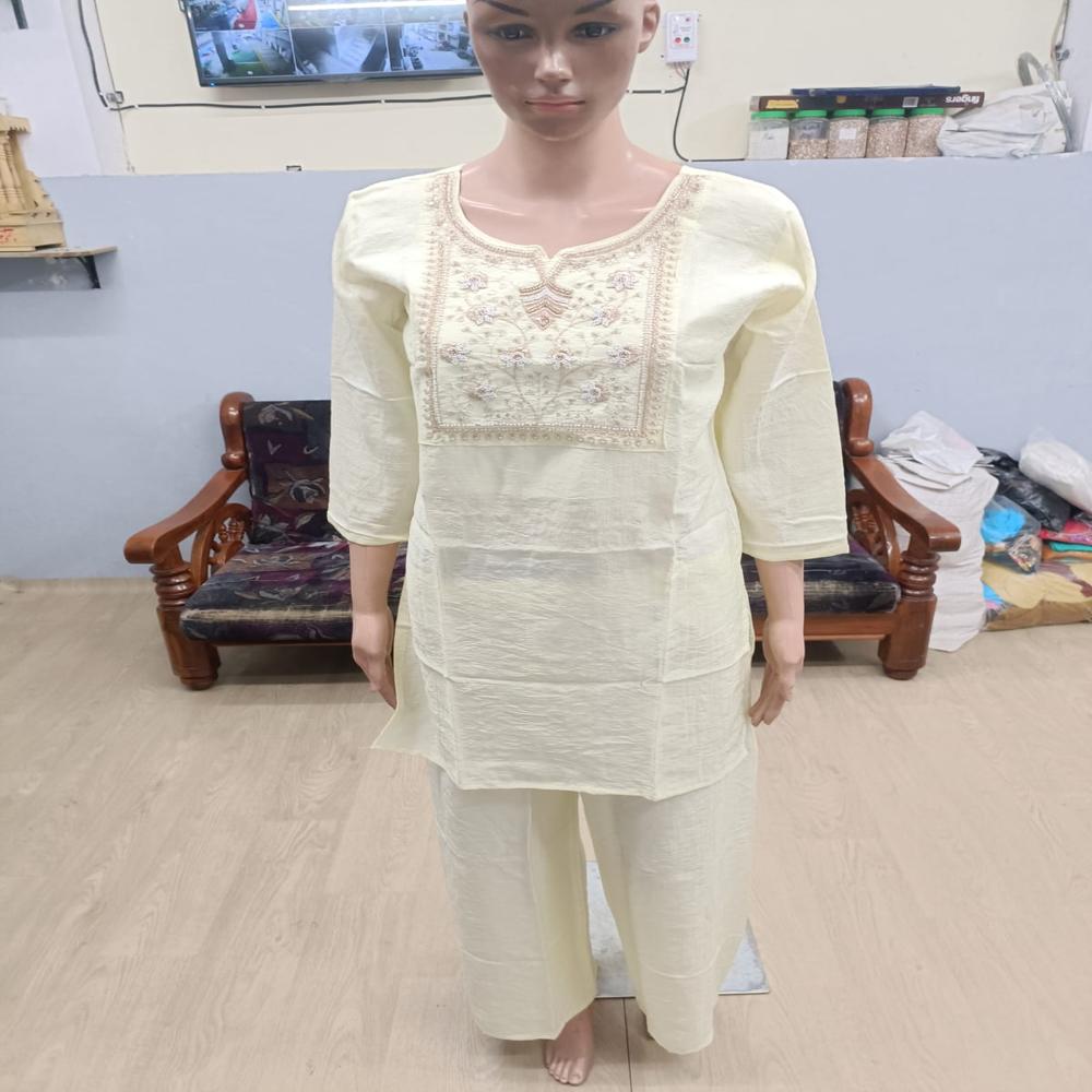 Ivory Elegance Embroidered Kurta Set