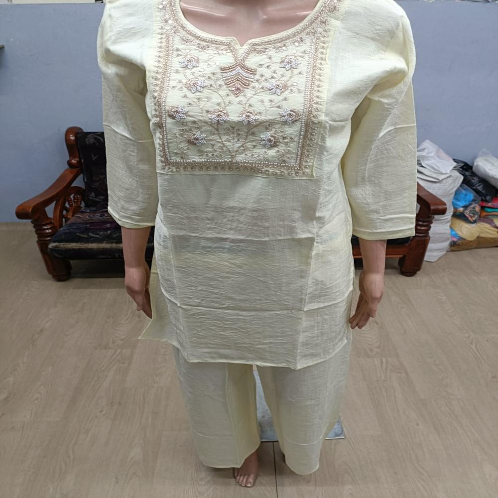 Ivory Elegance Embroidered Kurta Set