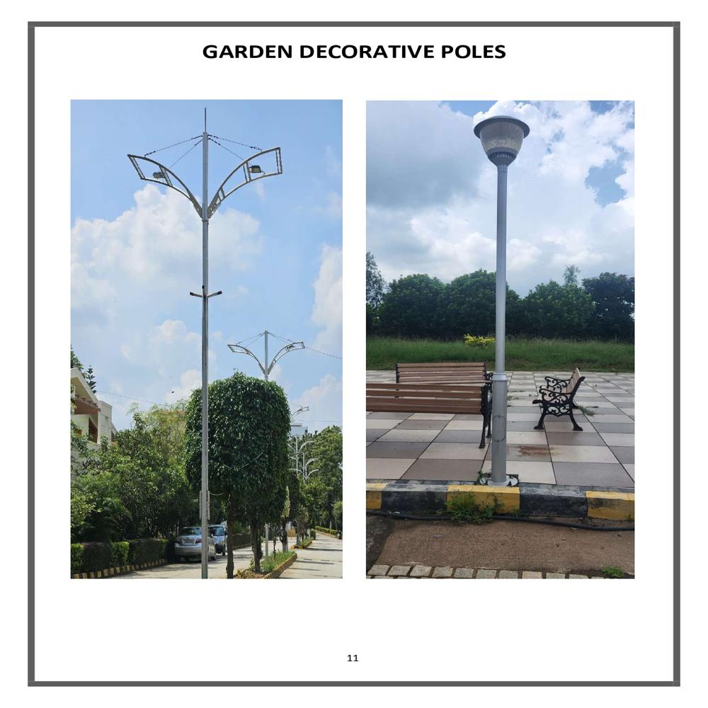 Galvanized Iron Octagonal Pole - 9 Meters Tall, Silver Finish | Corrosion Resistant, Hot Dip Galvanizing, Ideal For Street Lighting