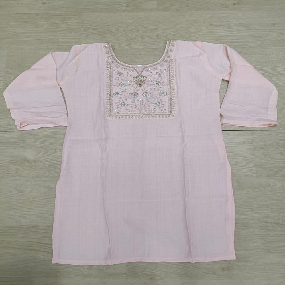 Blush Pink Elegance Embroidered Kurta Pant Set