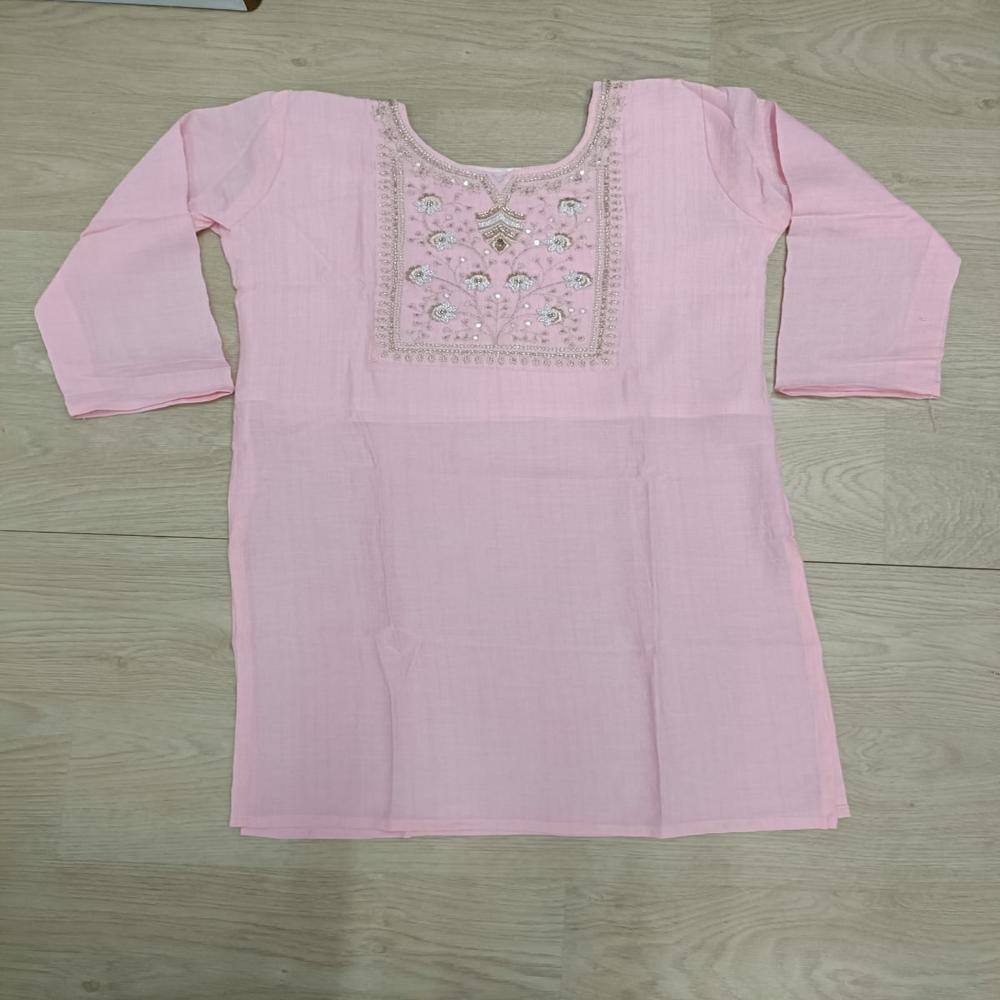 Rose Blush Floral Embroidered Kurta Pant Set