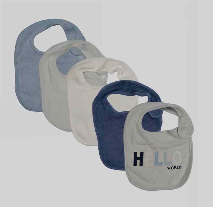 A31374 | PRIMARK Baby 5-Pack Two Layer Terry Bibs