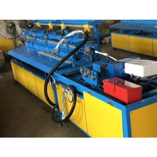 Plc Controlled Automatic Wire Netting Machine - Color: Yellow & Blue