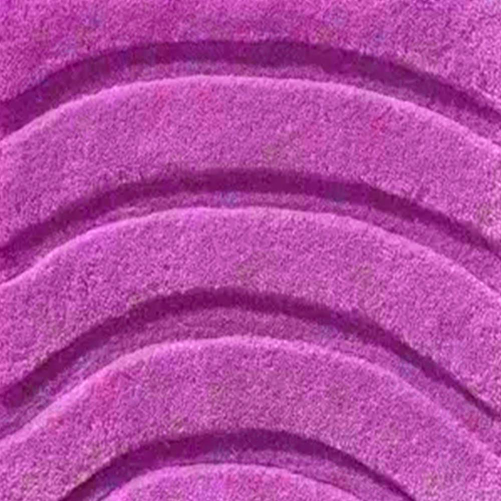 Pink Abstract Wavy Tufted Rug for Modern Home Decor