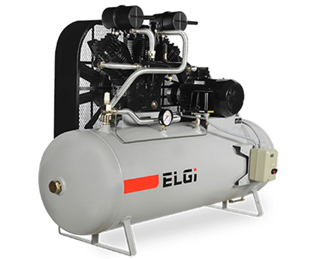 Elgi Ss02 Lb 2 Hp Single Phase 100L Reciprocating Air Compressor - Air Consumption: Max Pressure Up To 10 Bar