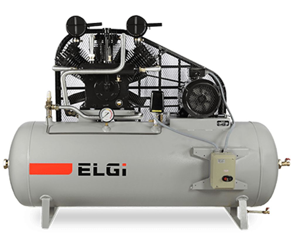 Elgi Ts10 Lb 10 Hp 500L Two Stage Reciprocating Air Compressor - Air Consumption: Fad 35.4 Cfm (1002 Lpm)