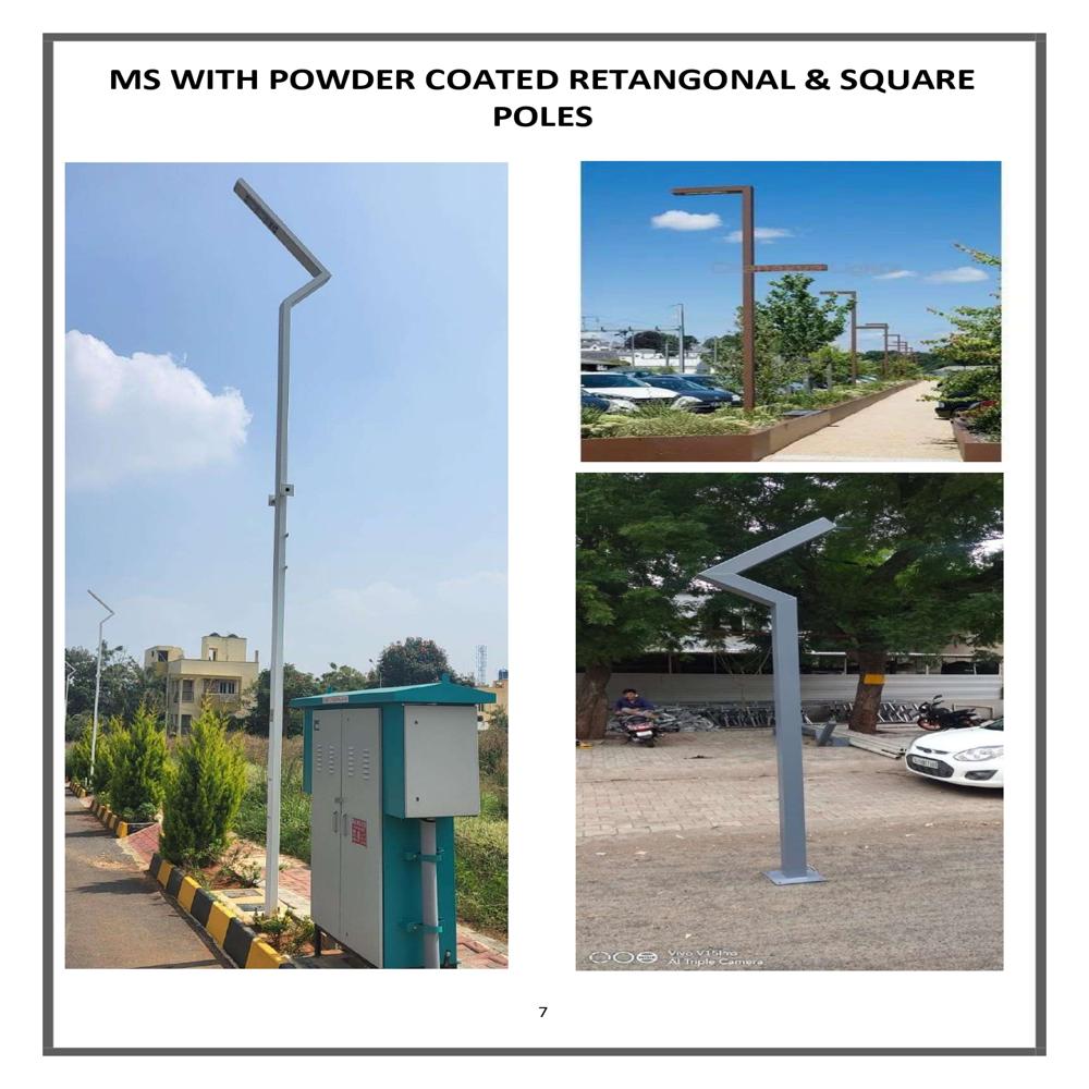 Gi Street Light Pole - Color: Silver