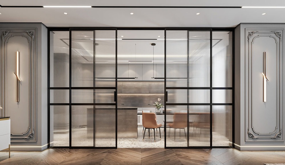 Slim Profile With Glass Synchro Sliding