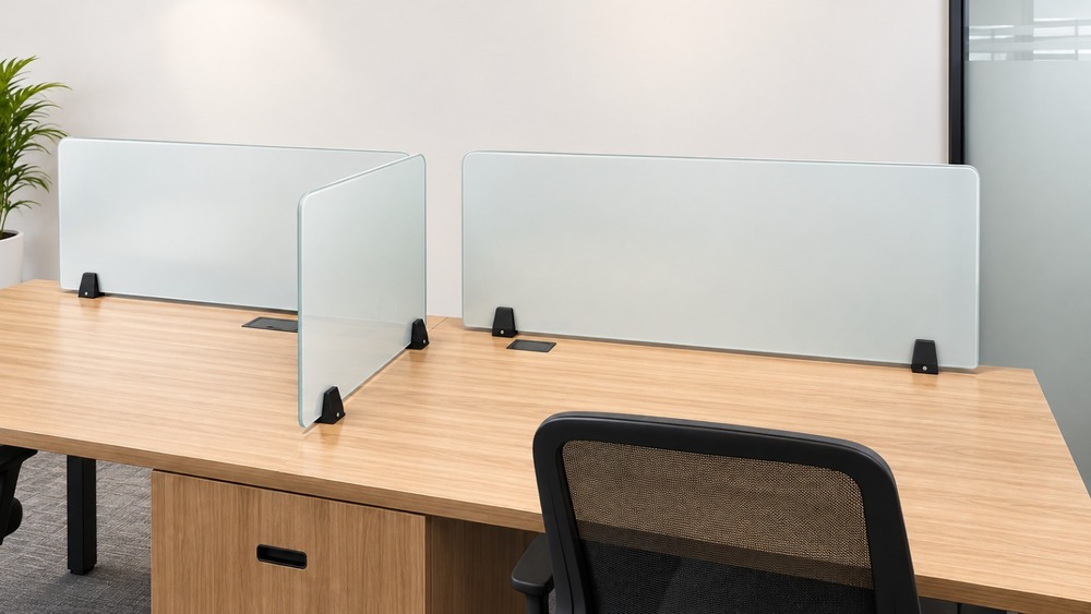 Office Table Glass Partition