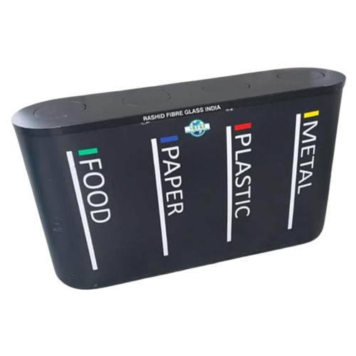 FRP Color Coded Four Dustbin With Swing Lids