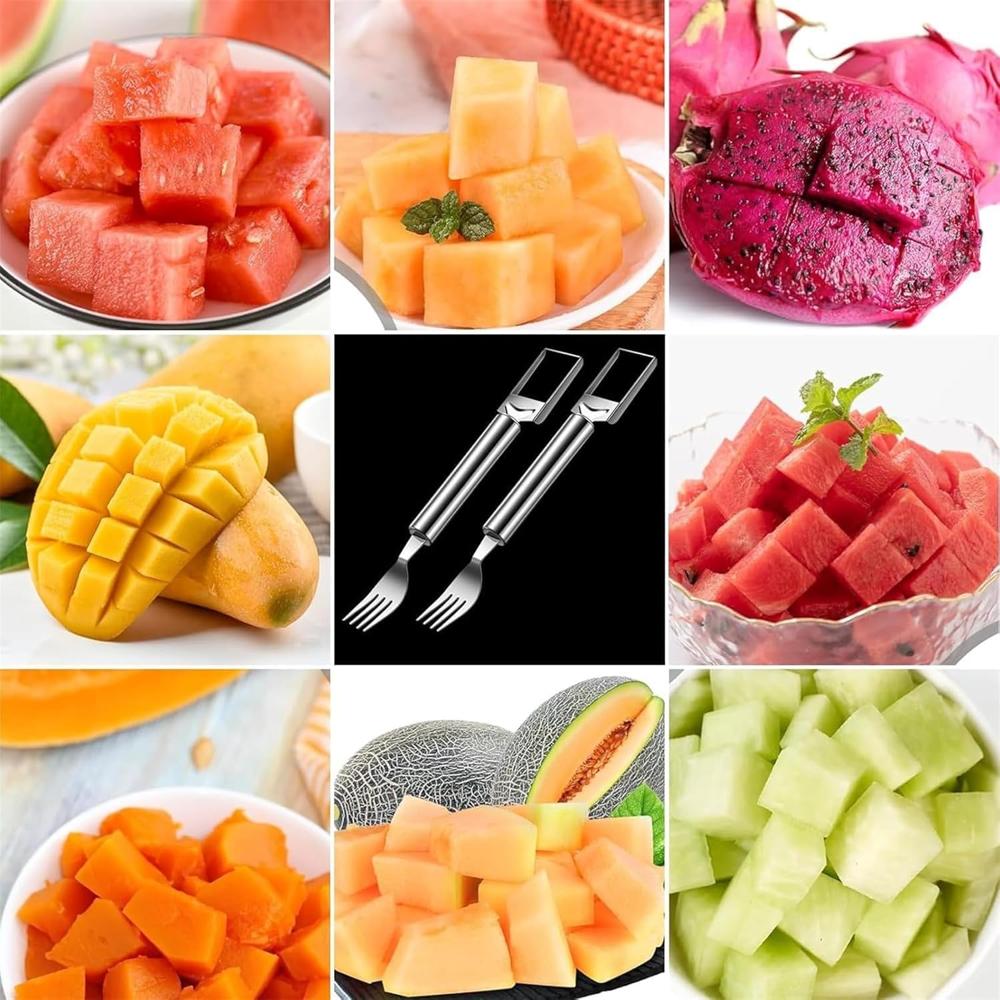 Stainless Steel Dual Purpose Fruit Fork