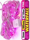 5mm 180lamp 10*10 pink colour waterfall