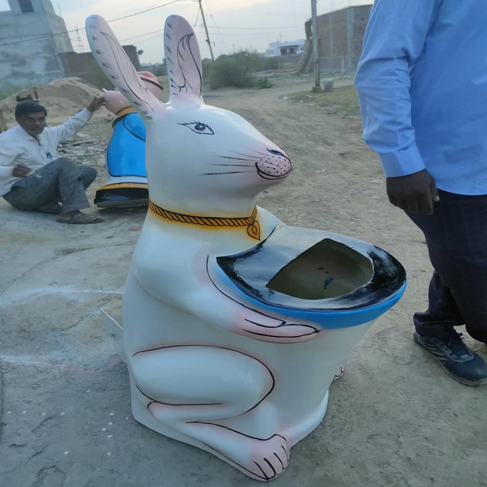 FRP Rabbit Dustbin