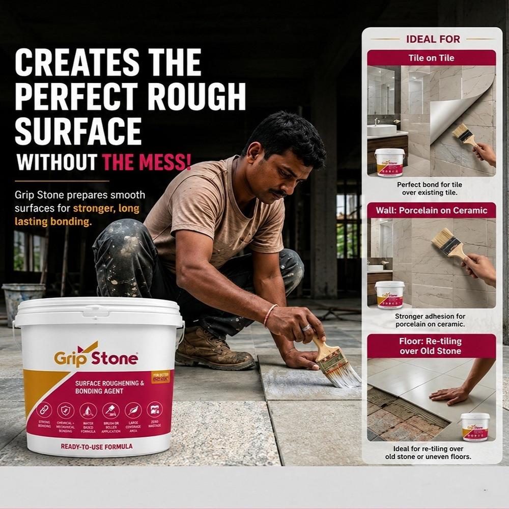 Grip Stone Rough Coat for Marble, Granite & Tile Surfaces 1Kg, 2Kg & 5Kg 