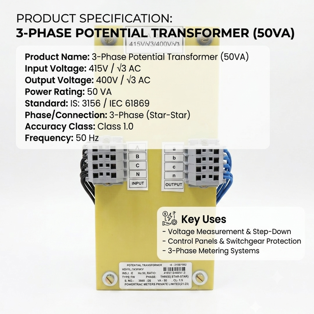 Three Phase Star-star Potential Transformer - Efficiency: High