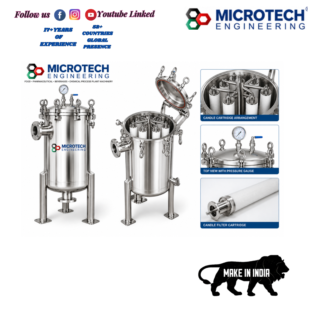 SS316 MULTI-CARTRIDGE CANDLE FILTER HOUSING