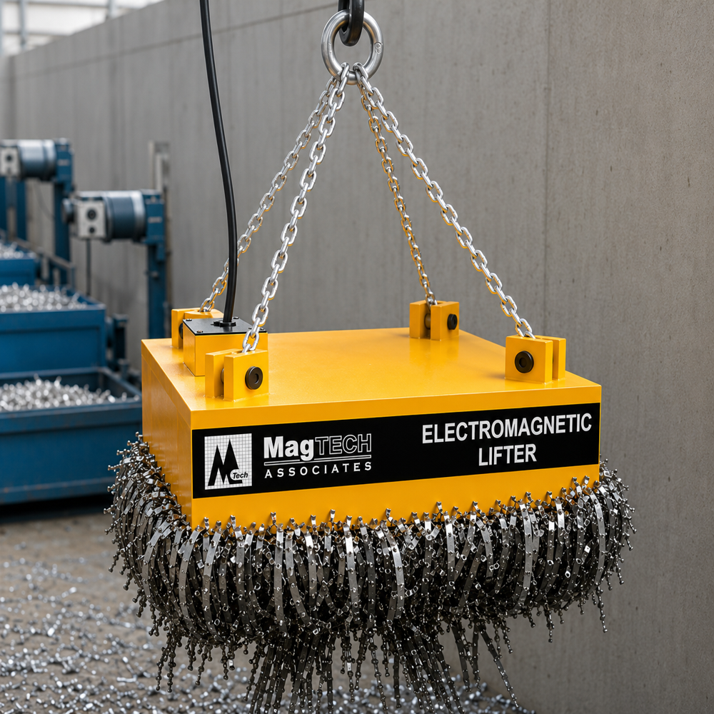 Square Shape Electromagnetic Lifter For Scrap Lifting - Features: Quick Release