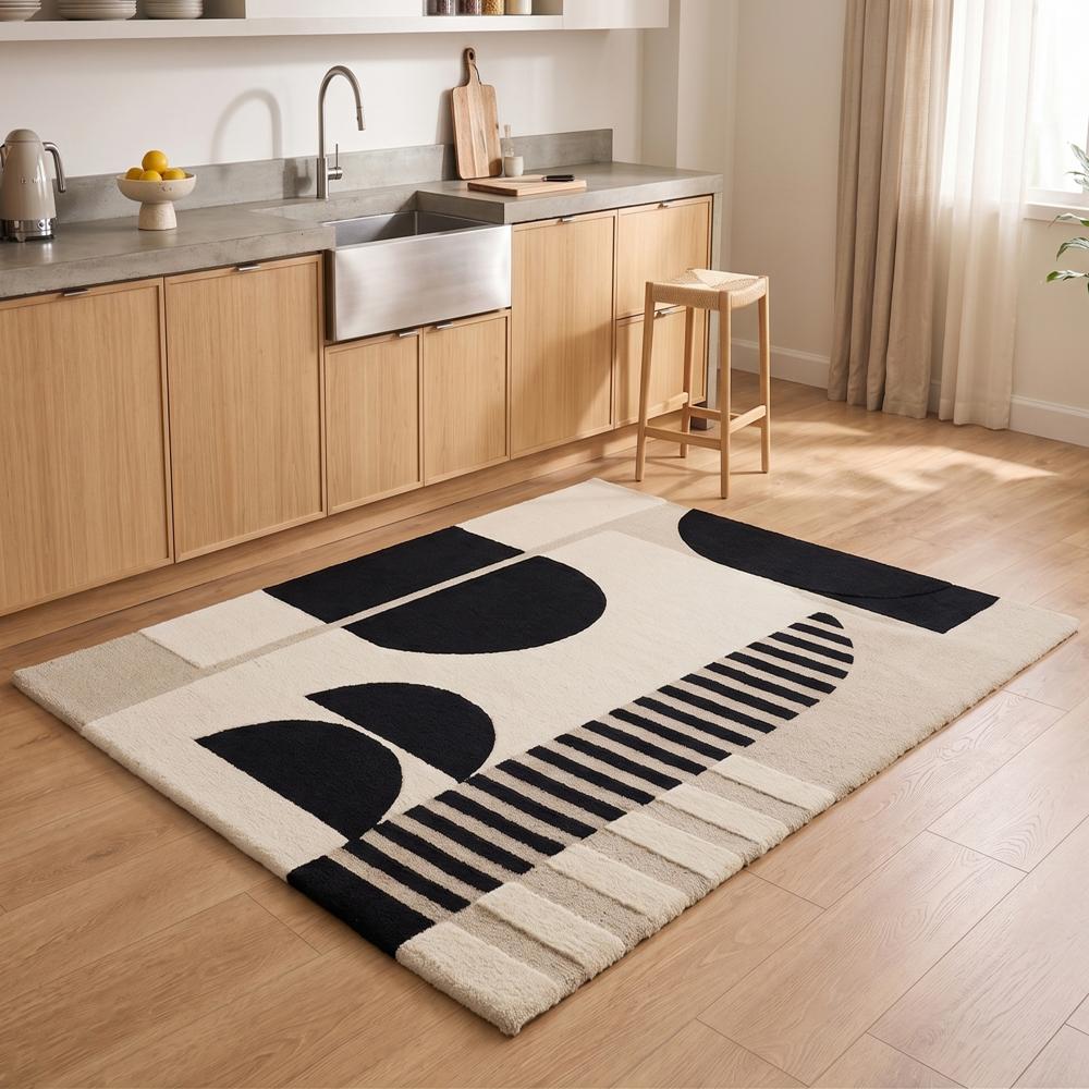 Modern Abstract Geometric Tufted Area Rug