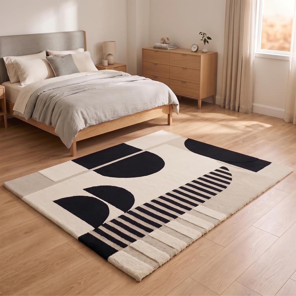 Modern Abstract Geometric Tufted Area Rug
