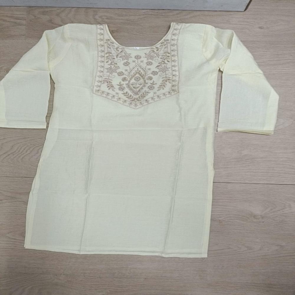 Graceful Off-White Hand-Embroidered Straight Kurta with Palazzo Pants Set