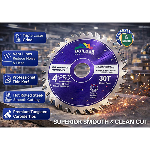 Triple Laser Grind Abrasive Blades 4 inch Pro Longer Cutting Life