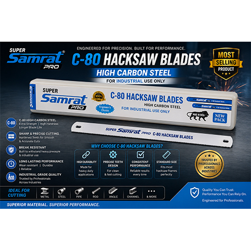 Super Samrat Pro C-80 Hacksaw Blades High Carbon Steel