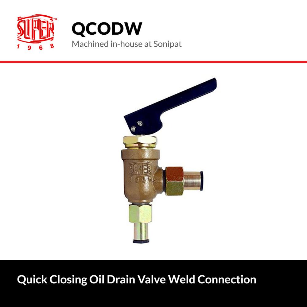 Quick Closing Oil Drain Valve, Weld Connection, For Ammonia - Power: Manual