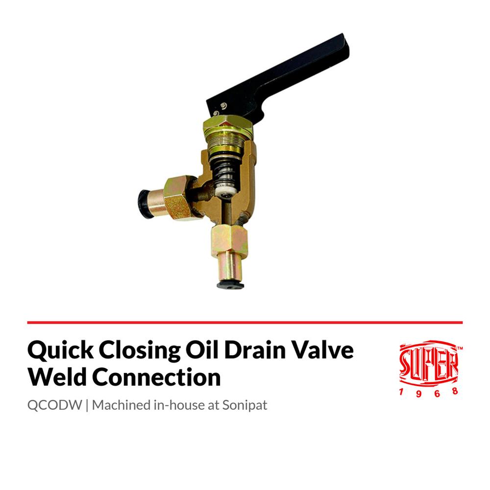 Quick Closing Oil Drain Valve, Weld Connection, For Ammonia - Power: Manual