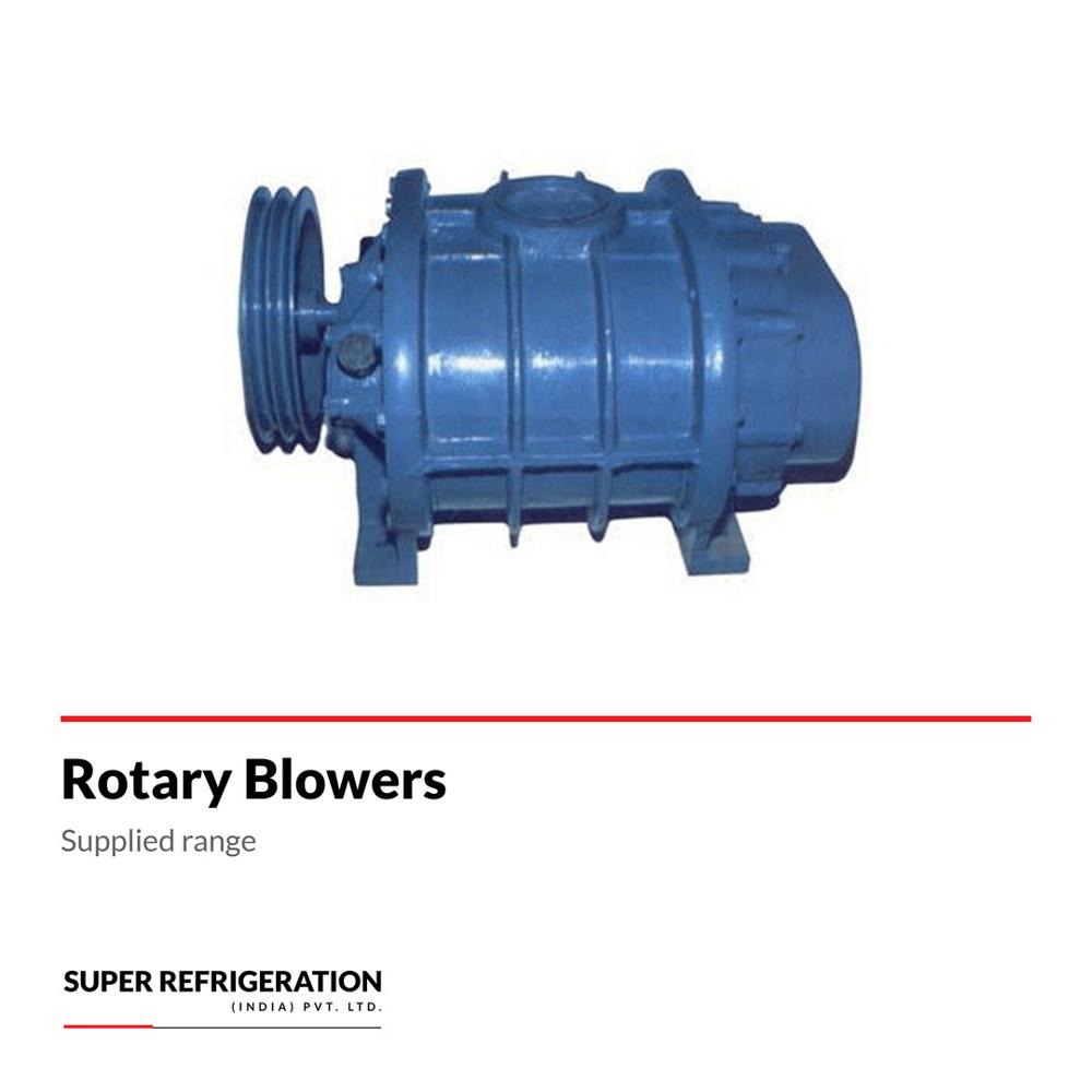 Rotary Air Blower Twin Lobe - Flow Rates 25m3/hr To 400m3/hr, Blue Color, Industrial Application Ready To Install