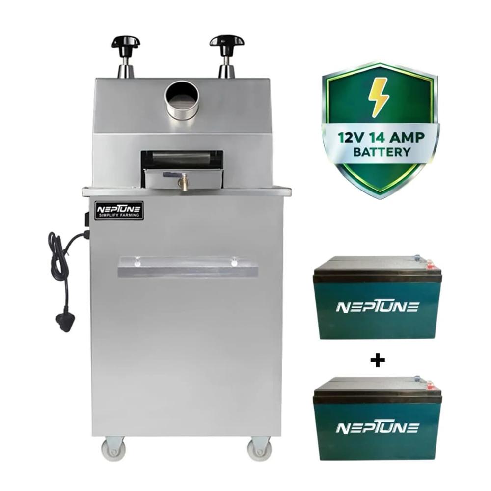 Neptune Electric Cum Battery Operated Sugar Cane Machine 1500W Electric Motor 2 High Performance 12V 14 Amp