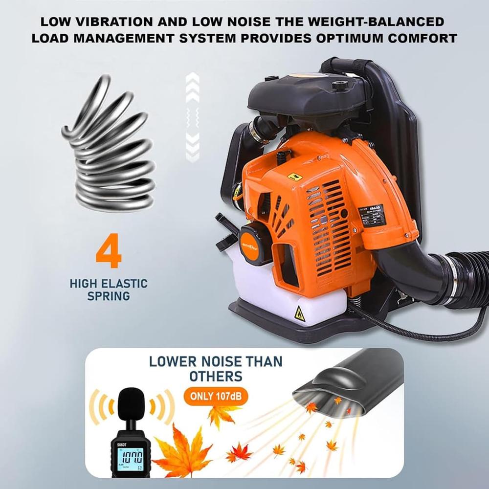 Neptune Backpack Leaf Blower 2 Stroke 63cc Petrol Engine