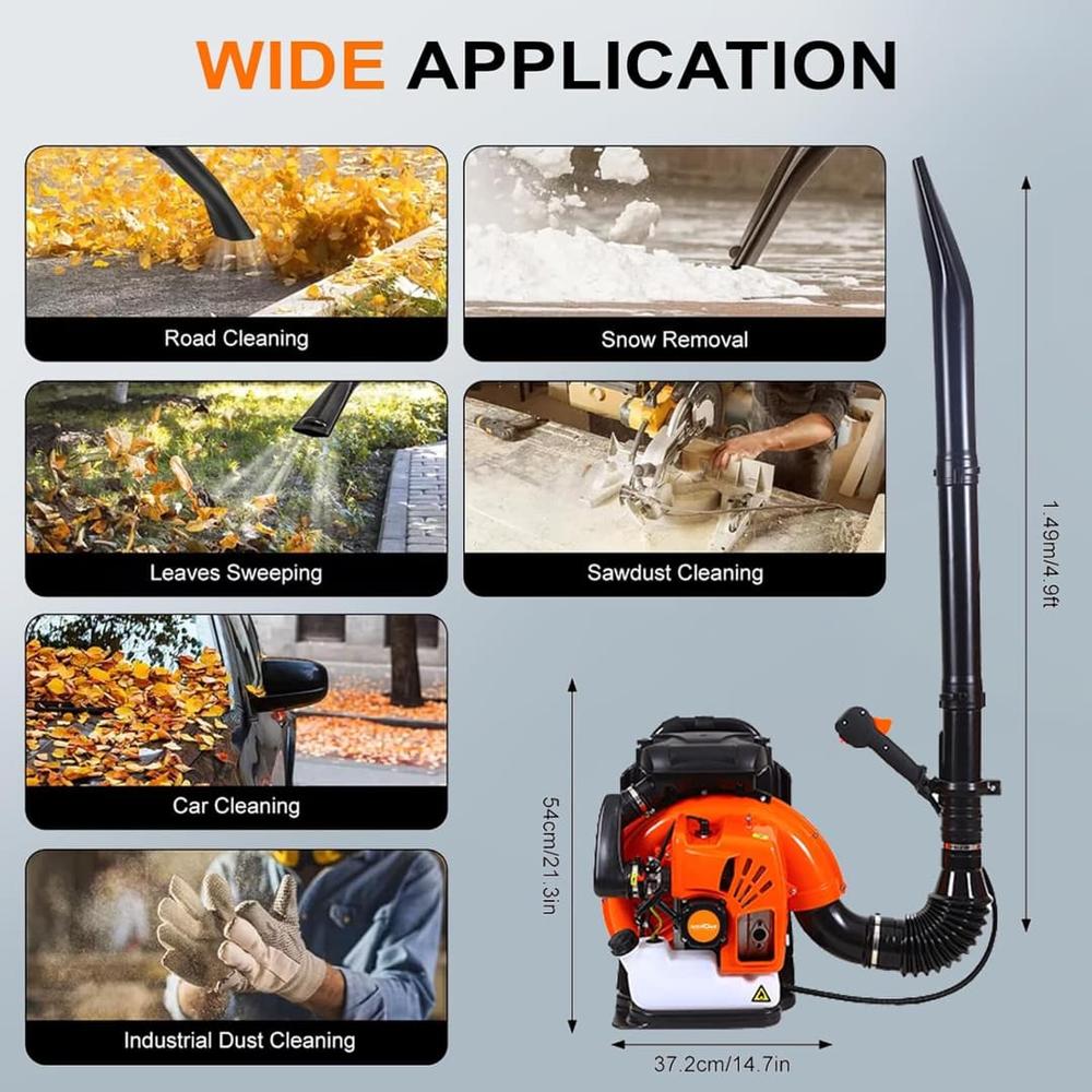 Neptune Backpack Leaf Blower 2 Stroke 63cc Petrol Engine