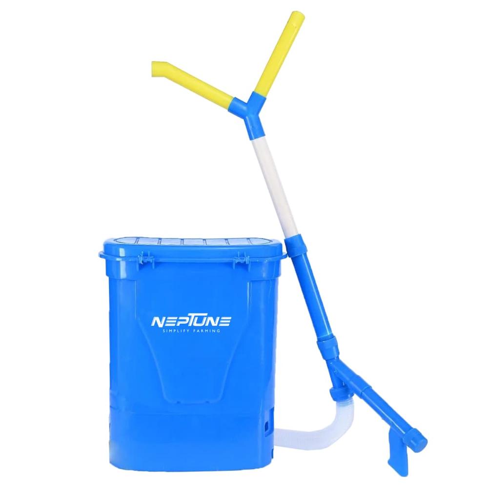 Neptune Backpack Manual Agricultural Double Head Fertilizer Dispenser Durable Ergonomic Design with 20L Tank