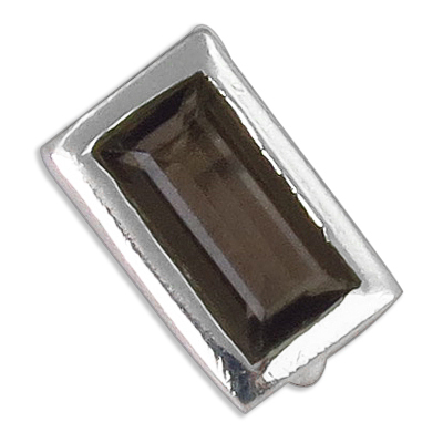 सनसनीखेज स्मोकी क्वार्ट्ज रत्न चांदी का लटकन