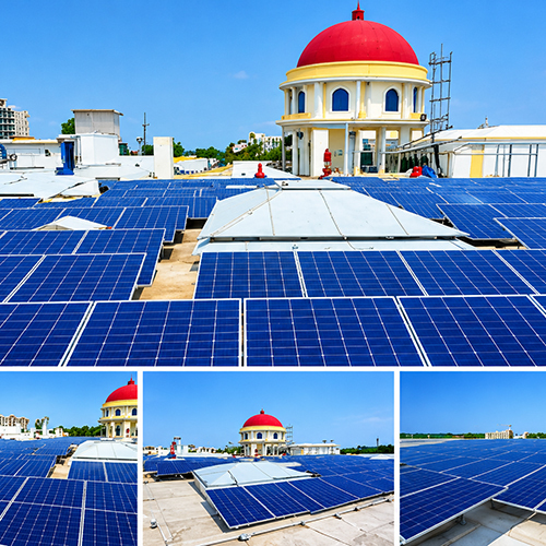 On Grid Solar Power Plant - Color: Blue/Black