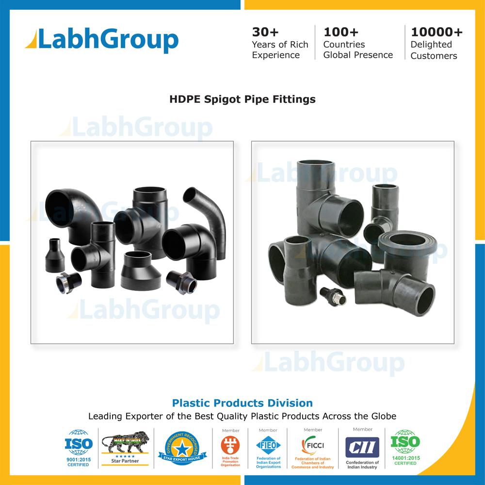 Hdpe Spigot Pipe Fittings - Color: Black