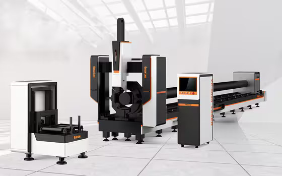 6KW-12KW CNC Fiber Laser Cutting Machine for Round and Square Tubes,H And I Beams