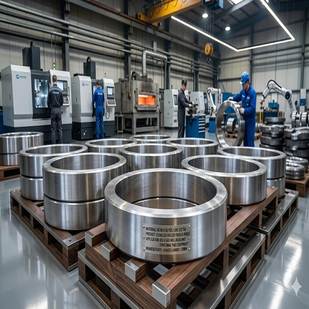 A182 F55 UNS S32760 Super Duplex Forgings for Offshore, Oil and Gas and Marine Pump Shafts, Valve Stems, Drill Collars, Flanges and Rings Jiangsu Liangyi