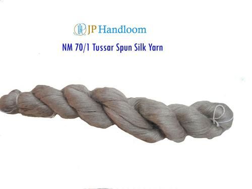 Gray Nm 70/1 Tussar Spun Silk Yarn