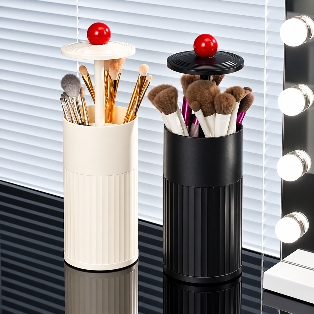 Plastic Makeup Brush Storage Container