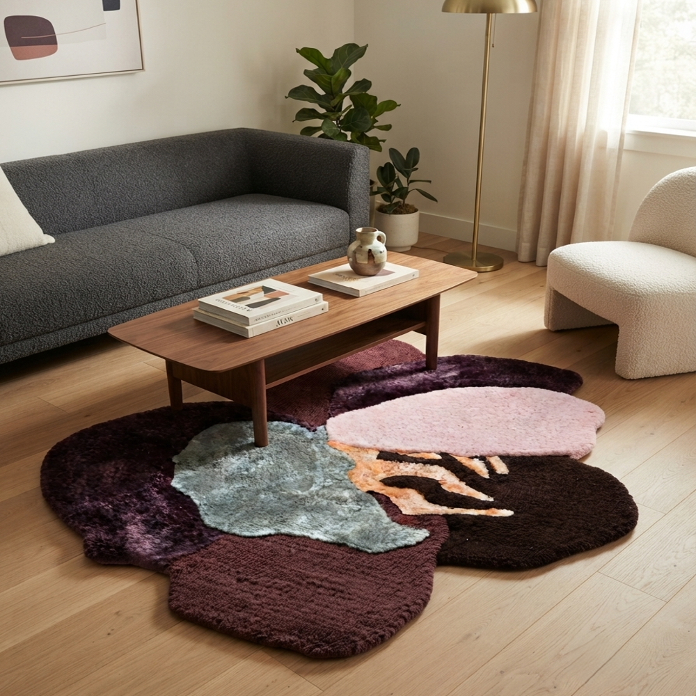 Hand Tufted Rugs For Living Room Bedroom Modern Handmade Wool Area Rugs Custom Size Decorative Floor Carpets Wholesale Rugs Tred - Backing Material: Canvas Latex